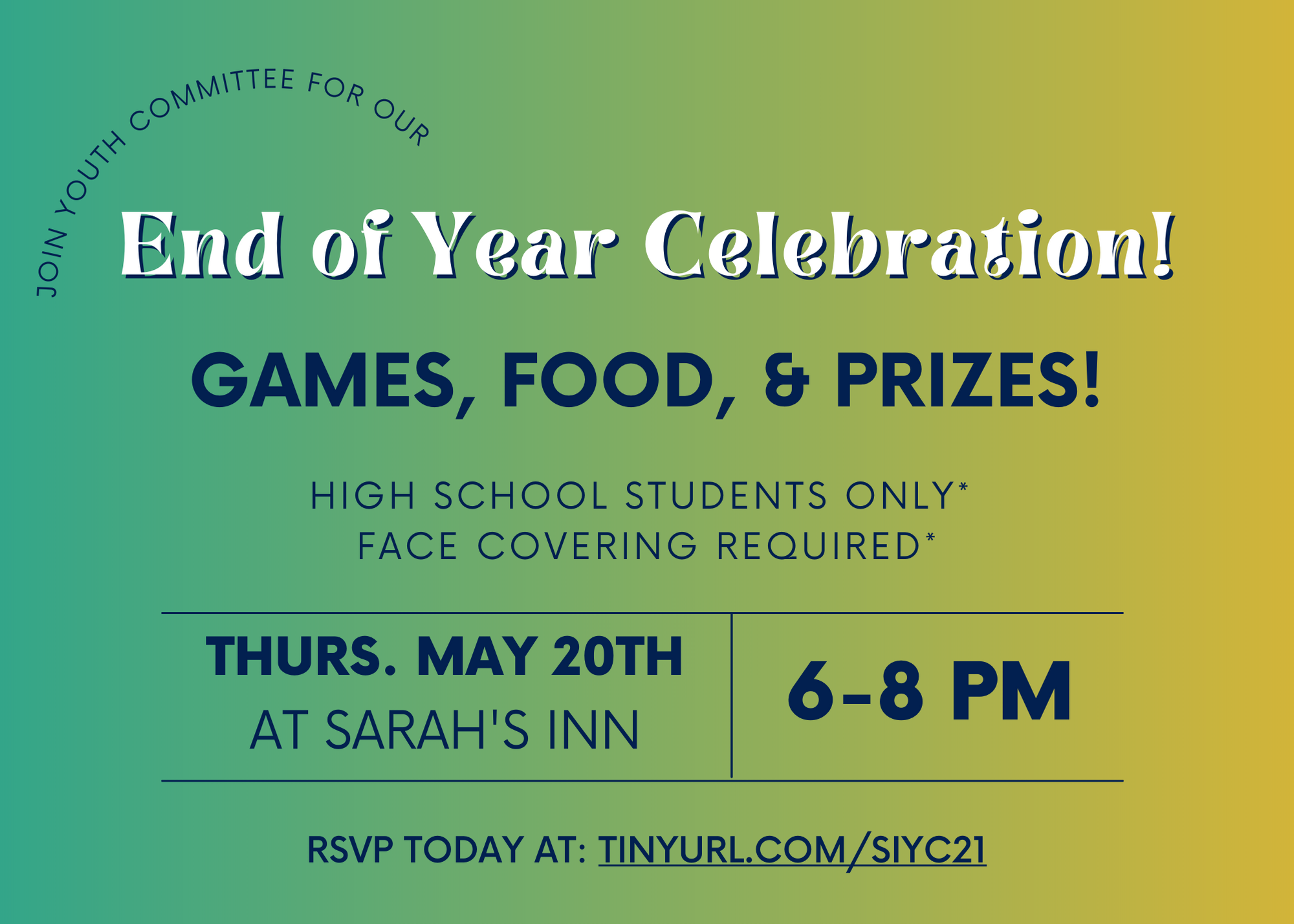 YC End of Year Event Flyer | Sarah-s-Inn